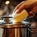 ¡Cómo limpiar una olla a presión quemada en 3 pasos! con bicarbonato y vinagre