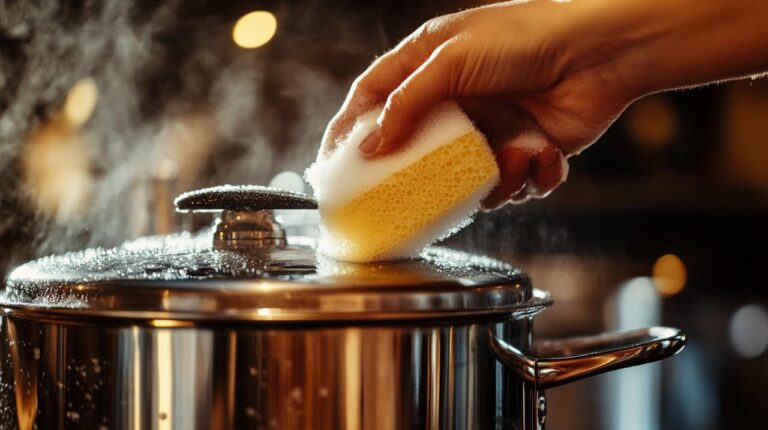 ¡Cómo limpiar una olla a presión quemada en 3 pasos! con bicarbonato y vinagre