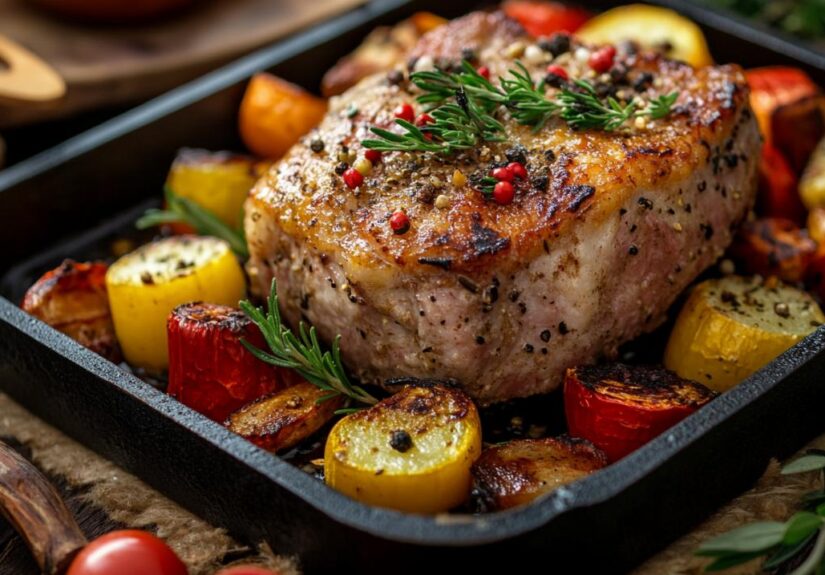 Paupiette de ternera al horno: Una rodaja fina de ternera con champiñones y salsa de vino blanco