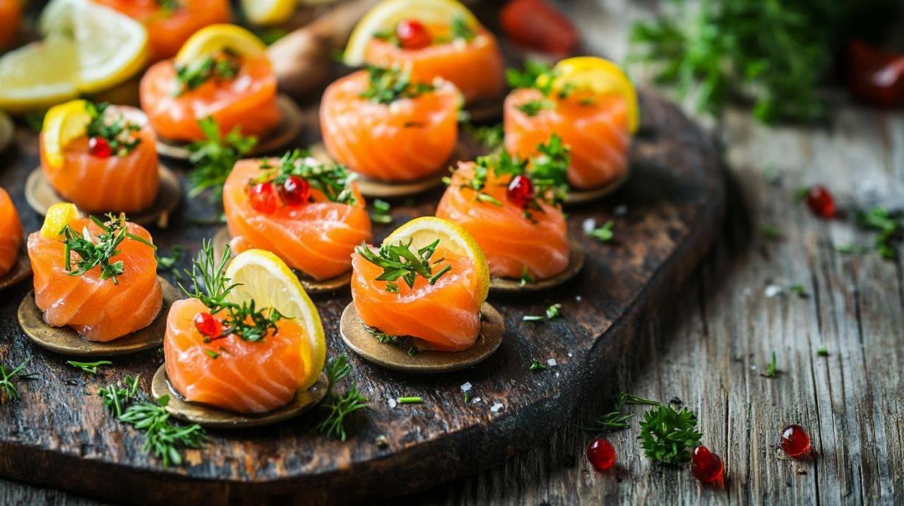 Bocaditos frescos de salmón ahumado: receta fácil de canapés para tus celebraciones navideñas