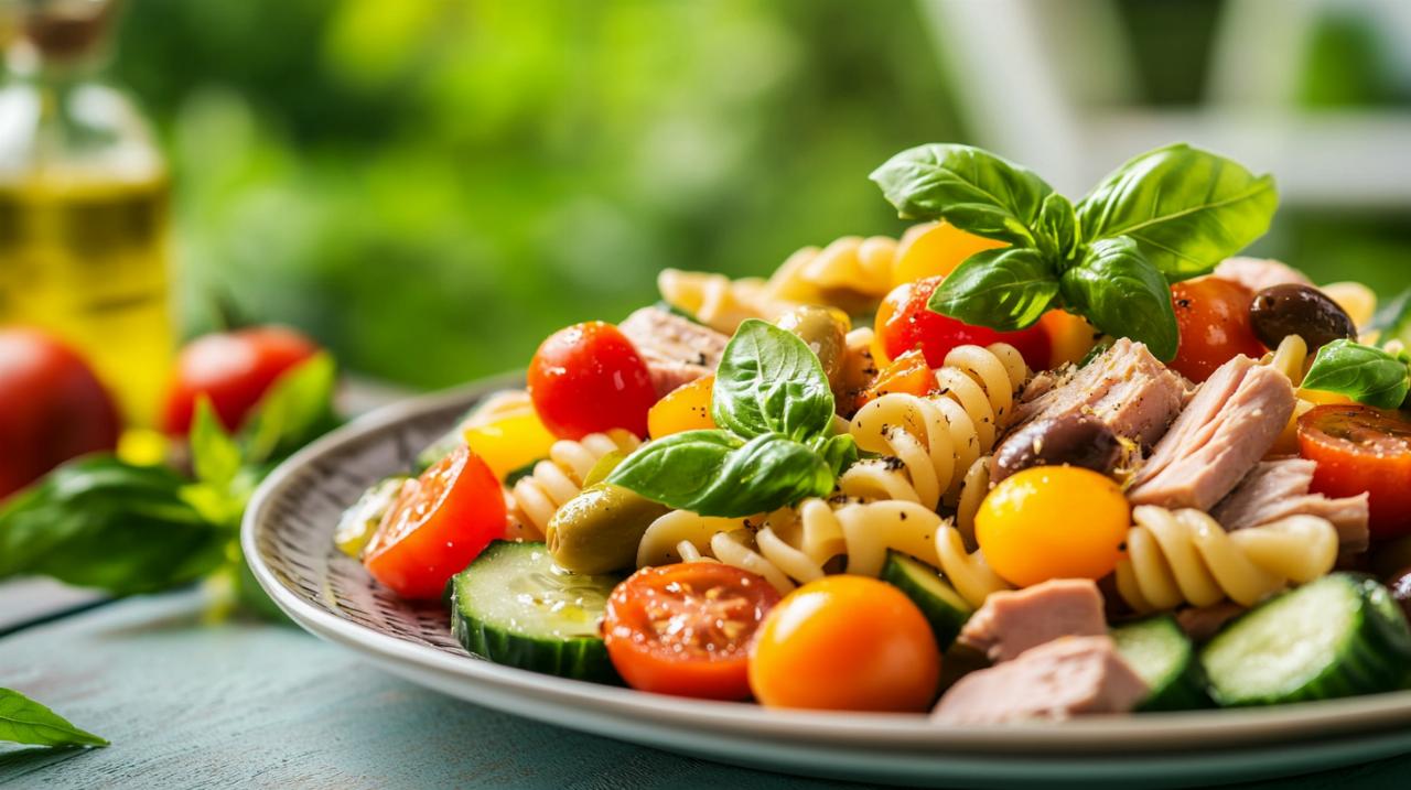 Ensalada de pasta con atún fresca y nutritiva: ¡la receta del sol para tus comidas!
