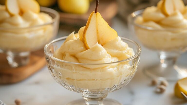 Receta fácil de postre esponjoso: mousse ligera de peras y nueces para cualquier ocasión