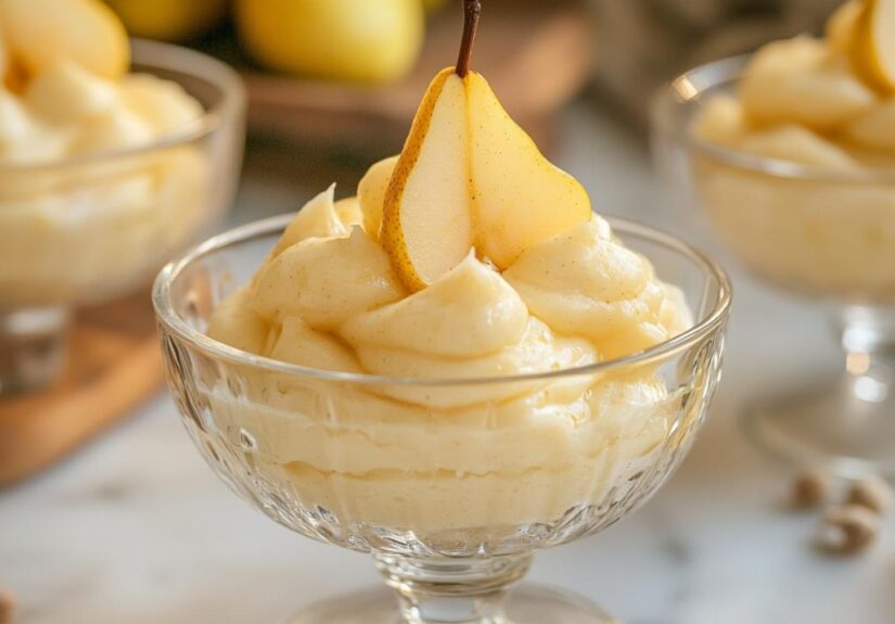 Receta fácil de postre esponjoso: mousse ligera de peras y nueces para cualquier ocasión