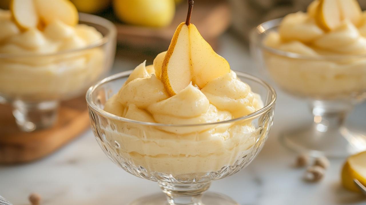 Receta fácil de postre esponjoso: mousse ligera de peras y nueces para cualquier ocasión